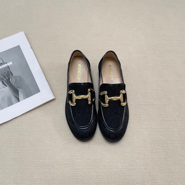 GG Jordaan Horsebit Black Canvas - Shoes