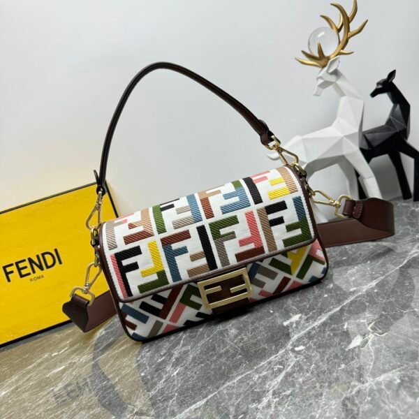 FD Baguette Multicolor FF Multicolor Canvas - Bag