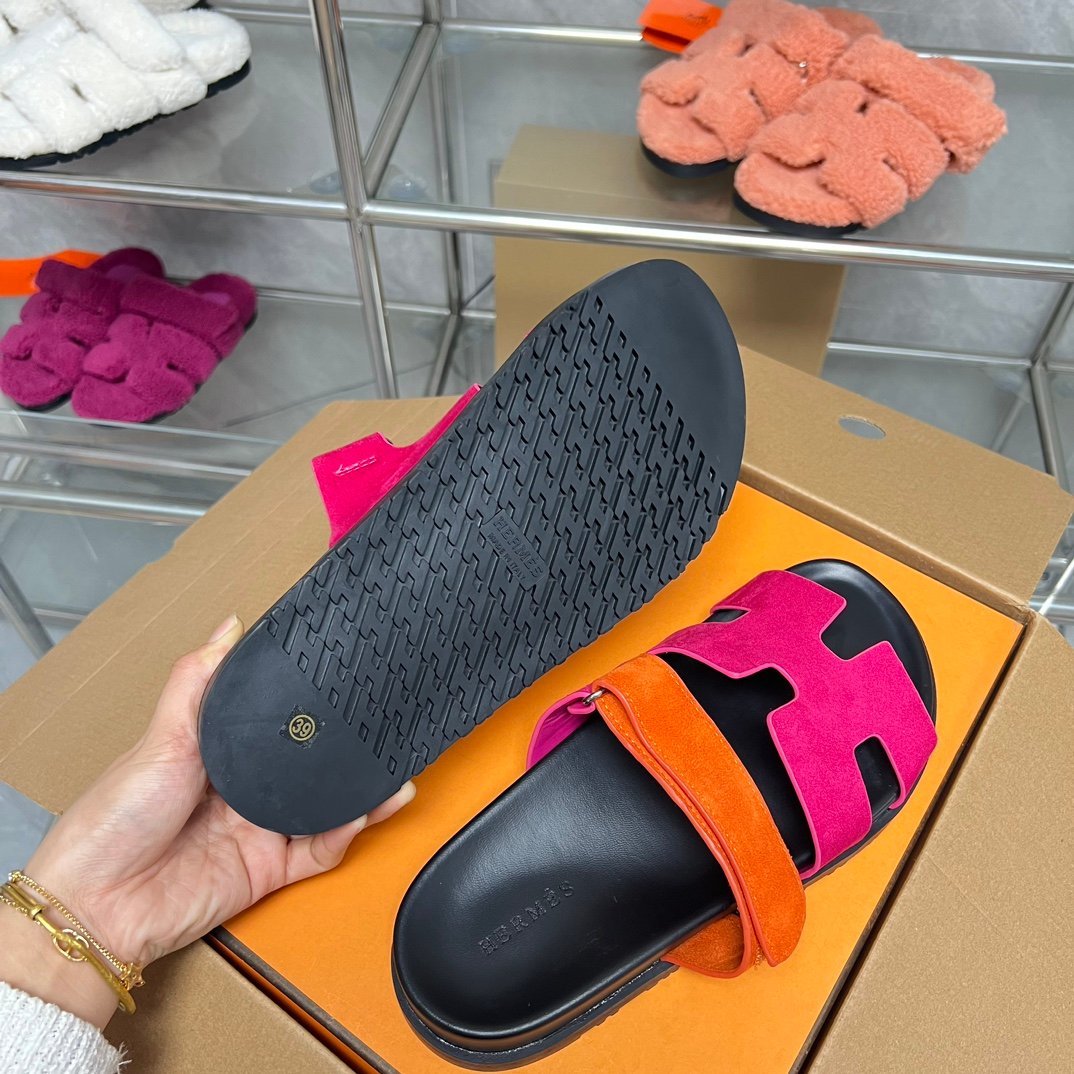 HM Oran Sandals Pink/Orange Suede - Sandals - Image 8
