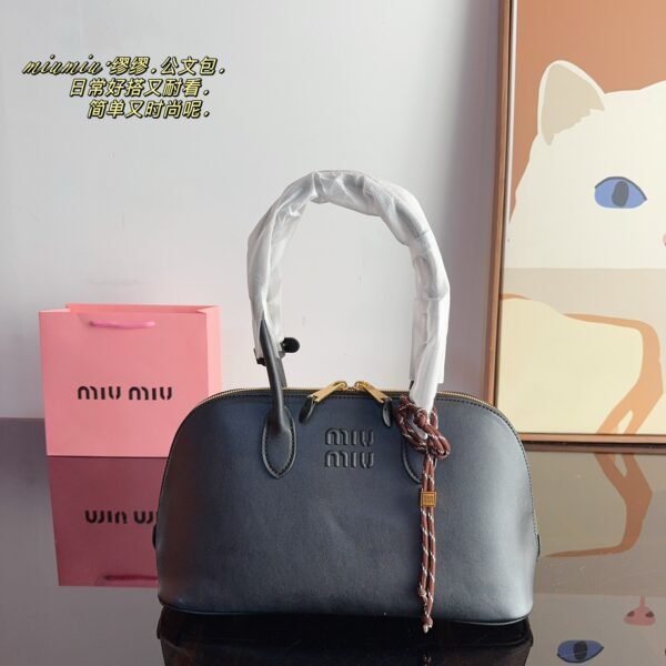 MIU Matelassé Nappa Leather Bowling Bag - Bag
