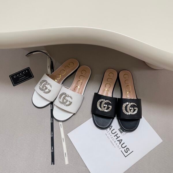 GG Double G Crystal Embellished - Sandals