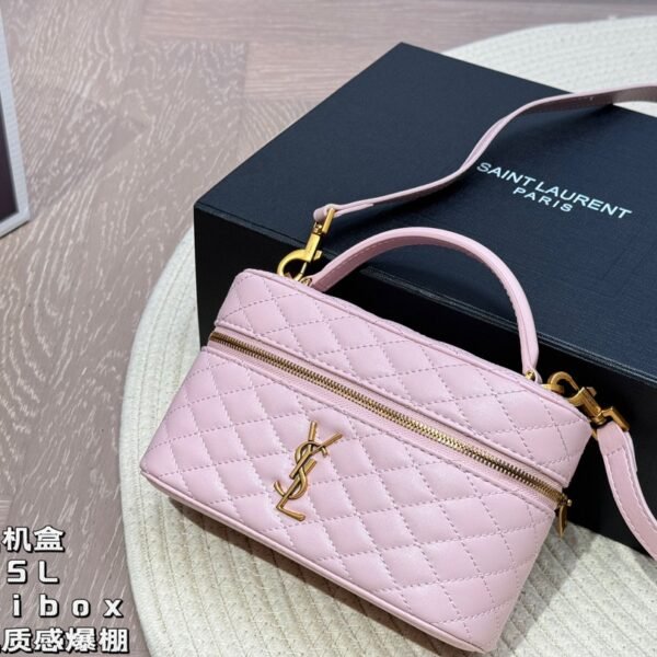 YSL Mini Lou Camera Bag Pink Quilted Leather - Bag