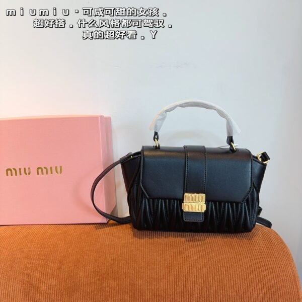 MIU Belle Black Leather - Bag