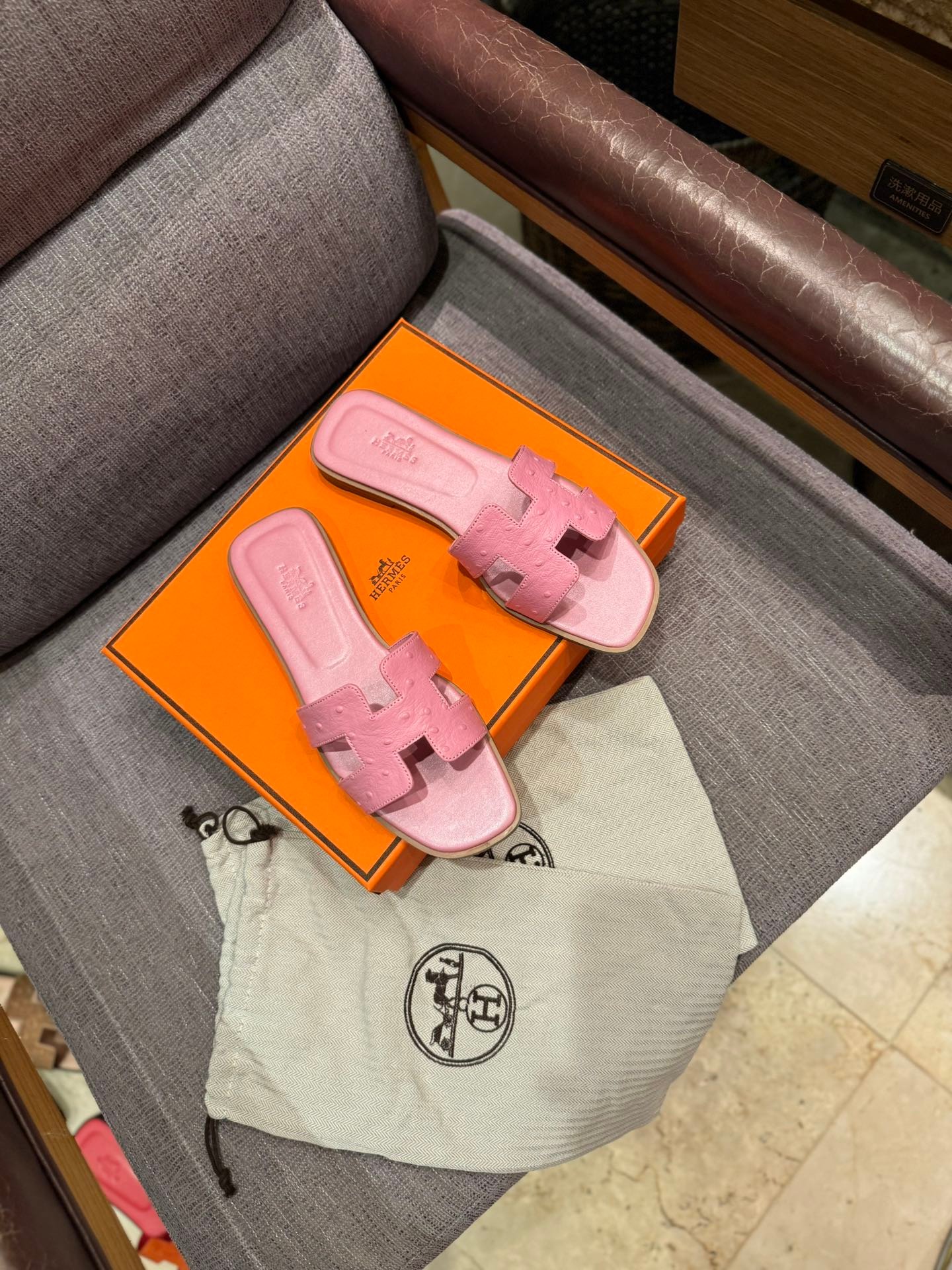 HM Oran Sandals Pink Suede - Slides - Image 5