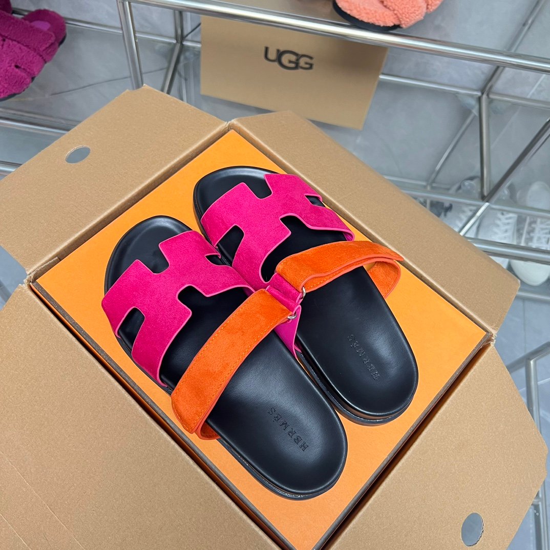 HM Oran Sandals Pink/Orange Suede - Sandals - Image 3