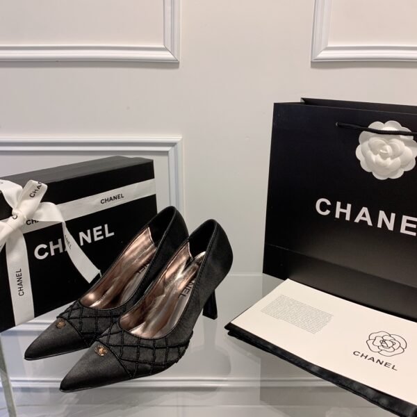 CC Quilted Beaded Pumps - Heels