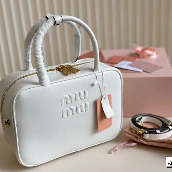 MIU Wander Matelassé White Leather - Bag