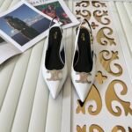 CEL Triomphe Slingback Pumps White Leather – Heels