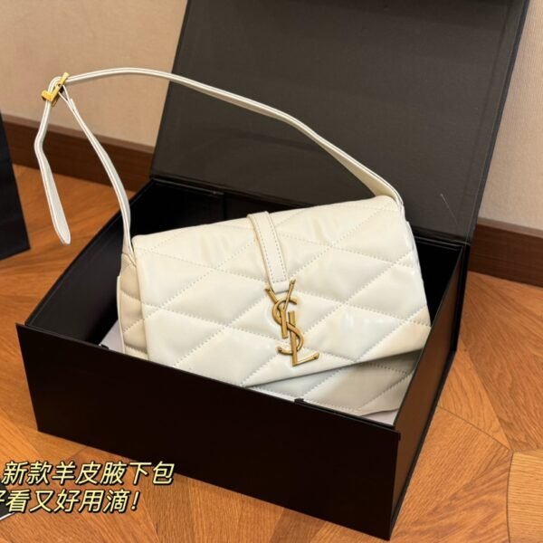 YSL Loulou Puffer Small White Leather - Bag