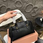 MIU Wander Matelassé Black Leather – Bag