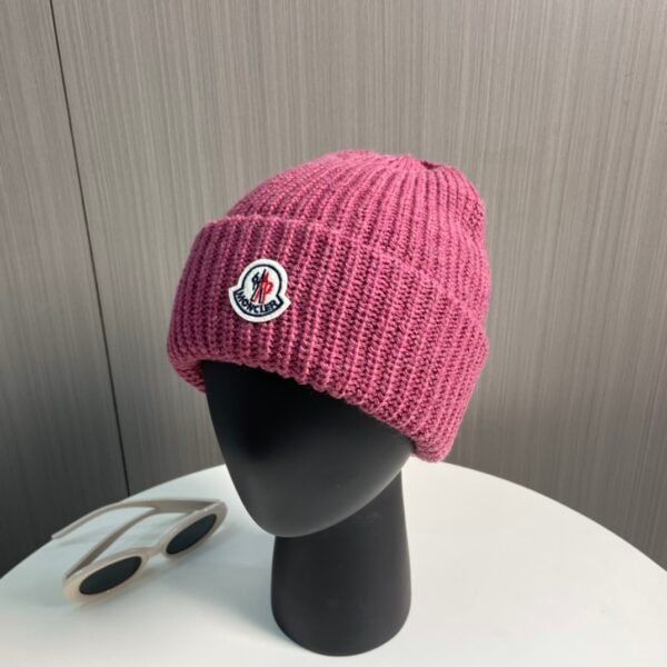 MCL Ribbed Wool Beanie Pink - Hat