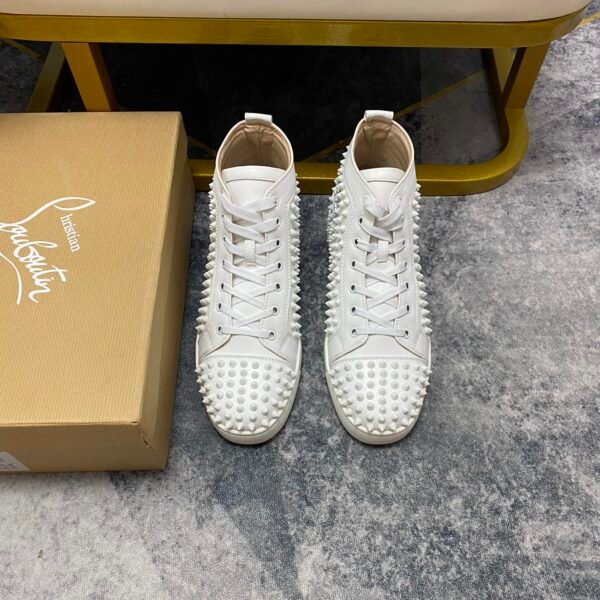 CL Louis Junior Spikes Orlato White Leather - Sneakers