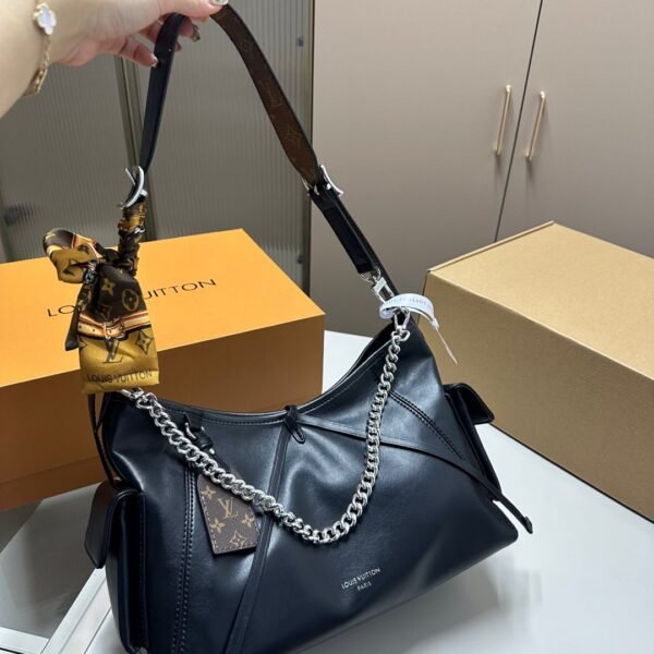 LV Loop Hobo Black Leather - Bag