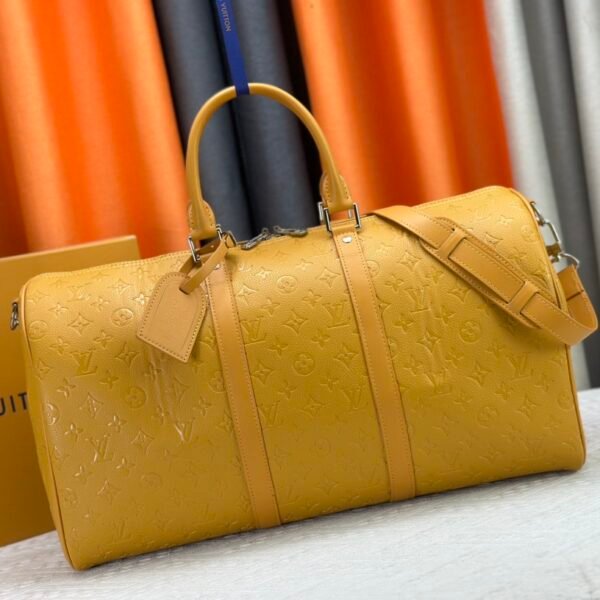 LV Keepall Bandoulière Monogram Empreinte Yellow - Bag