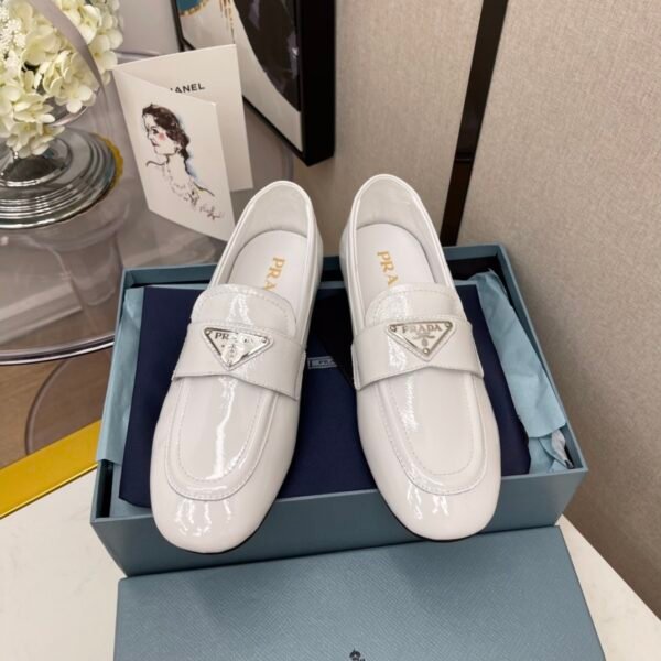 PR Triangle Logo Patent Loafers - Shoes