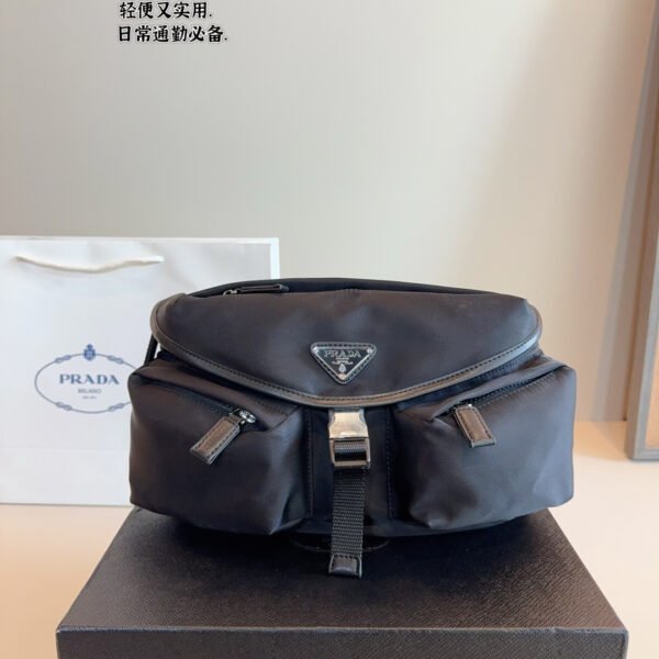 PR Re-Nylon Belt Bag Black Nylon - Bag