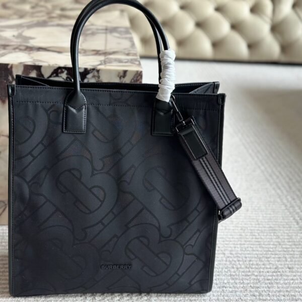 BBR Monogram Print E-Canvas Tote Black - Bag