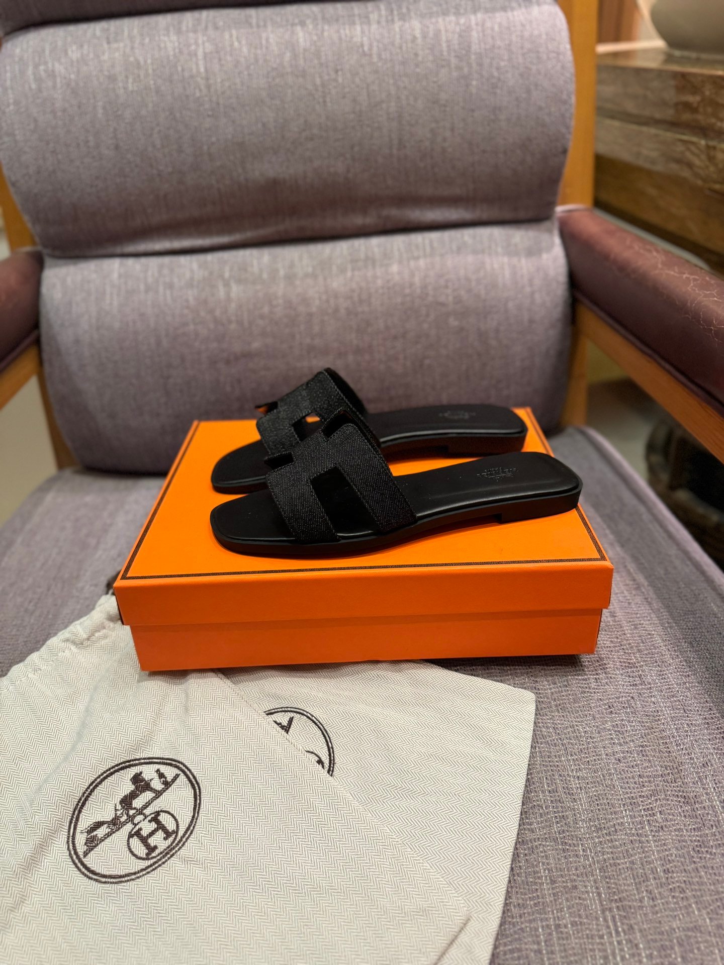 HM Oran Sandals Black Leather - Sandals - Image 3