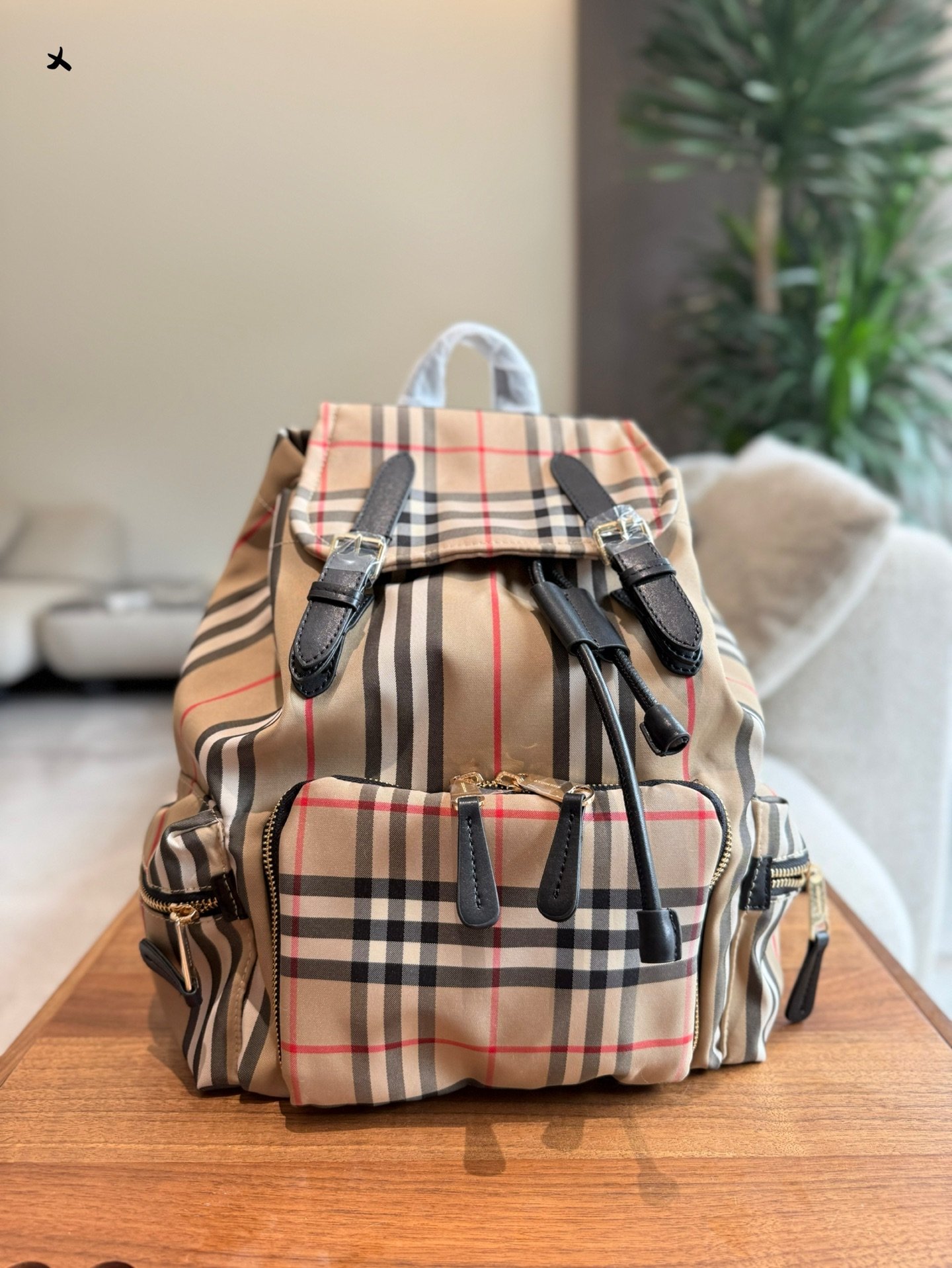 BBR Vintage Check Backpack Beige Check - Backpack