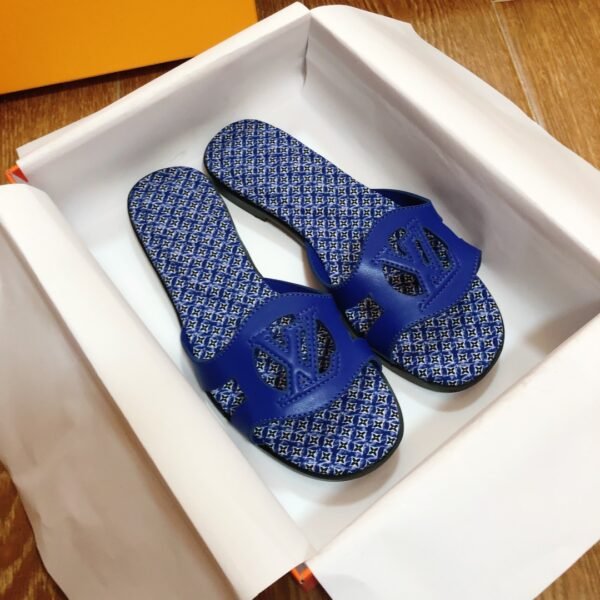 LV Paseo Flat Comfort Sandal Blue Monogram - Sandals