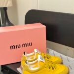 MIU Matelassé Sneakers – Sneakers – Tan
