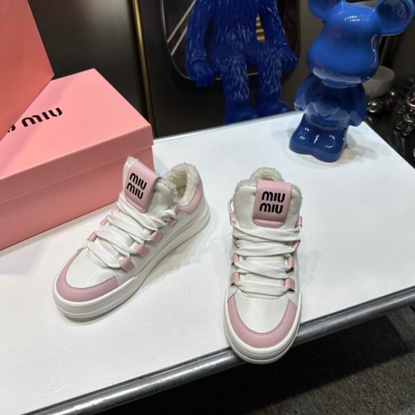 MIU Shearling-Lined Sneakers - Sneakers
