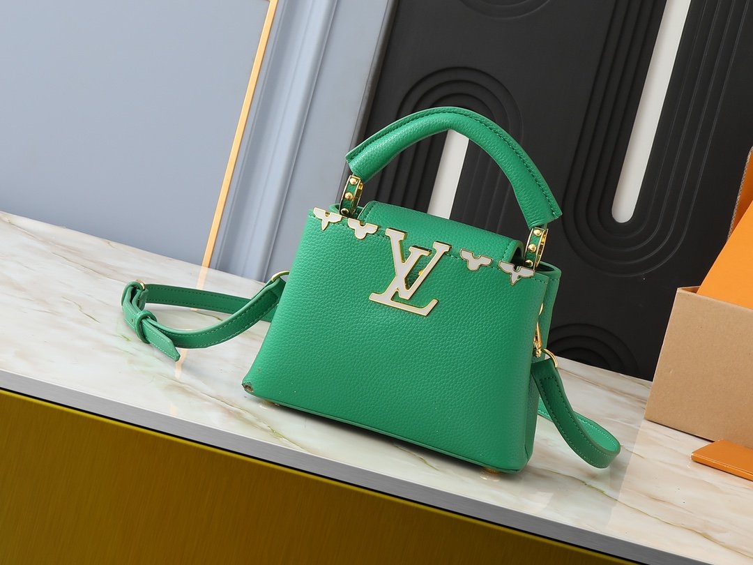 LV Capucines Mini Green Leather - Bag