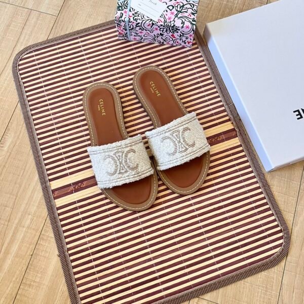 CEL Triomphe Terry Cloth Slides - Slides