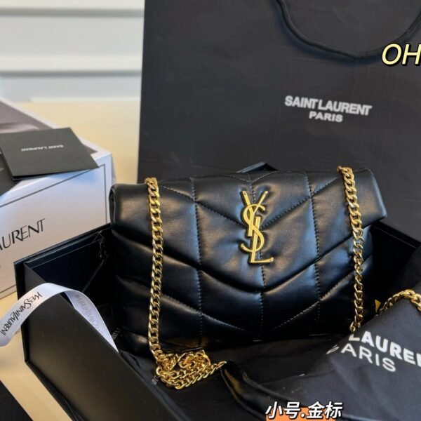 YSL Loulou Puffer Small Black Leather - Bag