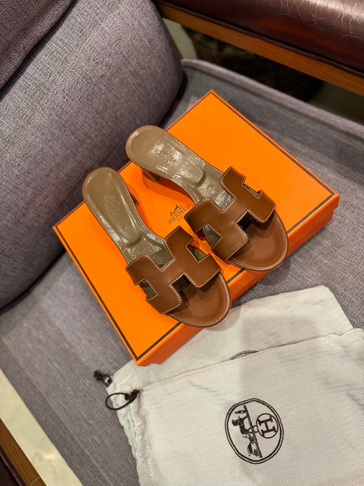 HM Oran Sandals Brown Leather - Sandals - Image 2