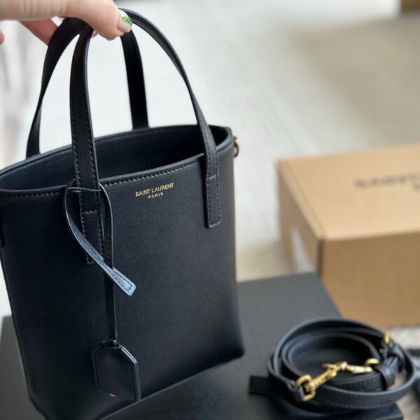 YSL Uptown Tote Small Black Leather - Bag