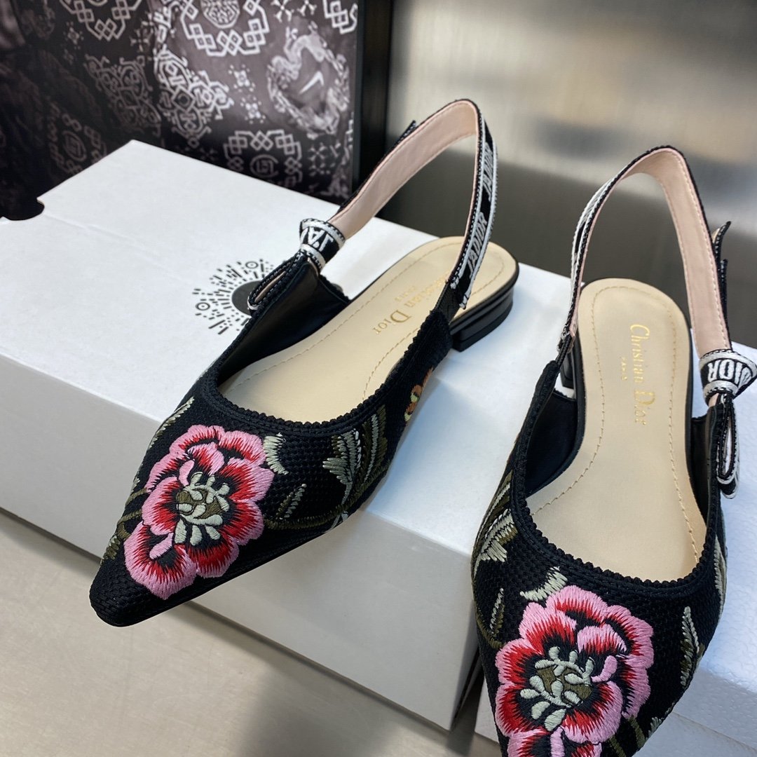 CD J'ACD Slingback Floral Embroidery - Shoes - Image 4