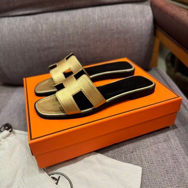 HM Oran Sandals Gold Leather - Sandals