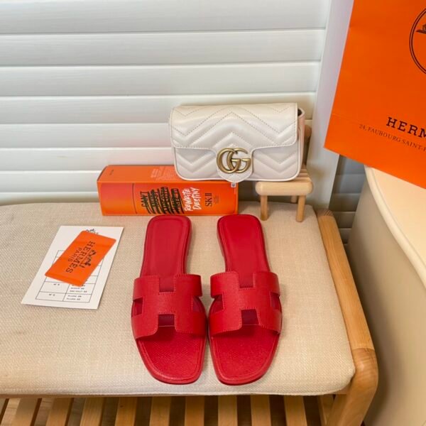 HM Oran Sandals Red Leather - Sandals