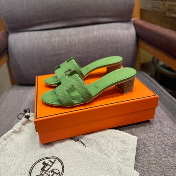 HM Oran Sandals Green Leather - Sandals
