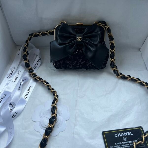 CC Minaudière Evening Bag Black Sequins - Bag