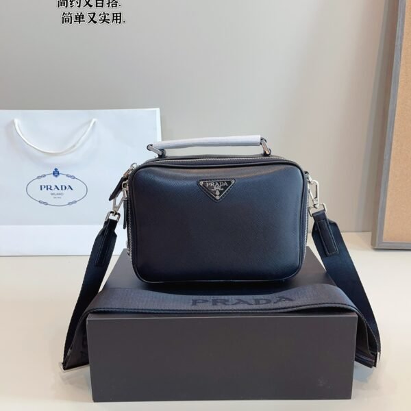 PR Saffiano Leather Camera Bag Black - Bag