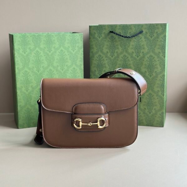 GG 1955 Horsebit Brown Leather - Bag