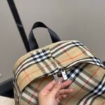 BBR Vintage Check Backpack Beige Check – Zaino – Rosso