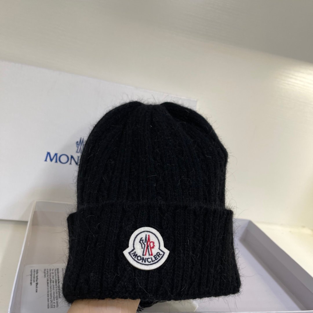 MCL Ribbed Wool Beanie Black/White Wool - Hat - Image 2