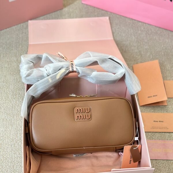 MIU Wander Matelassé Brown Leather - Bag