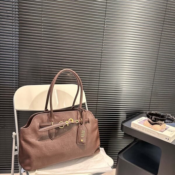 MIU Madras Bauletto Brown Leather - Bag