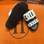 HM Oran Sandals White/Black – Slide