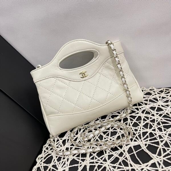 CC Coco Handle White Leather - Bag
