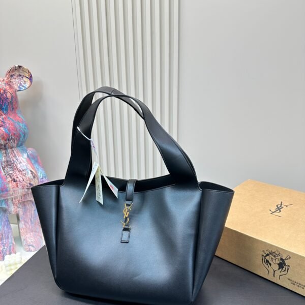 YSL Icare Maxi Shopping Bag Black Leather - Bag