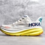 HOKA Clifton 8 White/Yellow – Sneaker