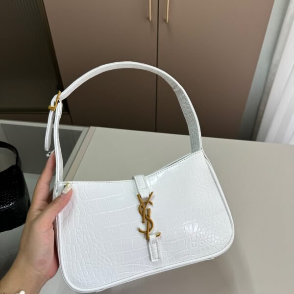 YSL Le 5 à 7 Hobo Croc-Embossed Leather - Bag