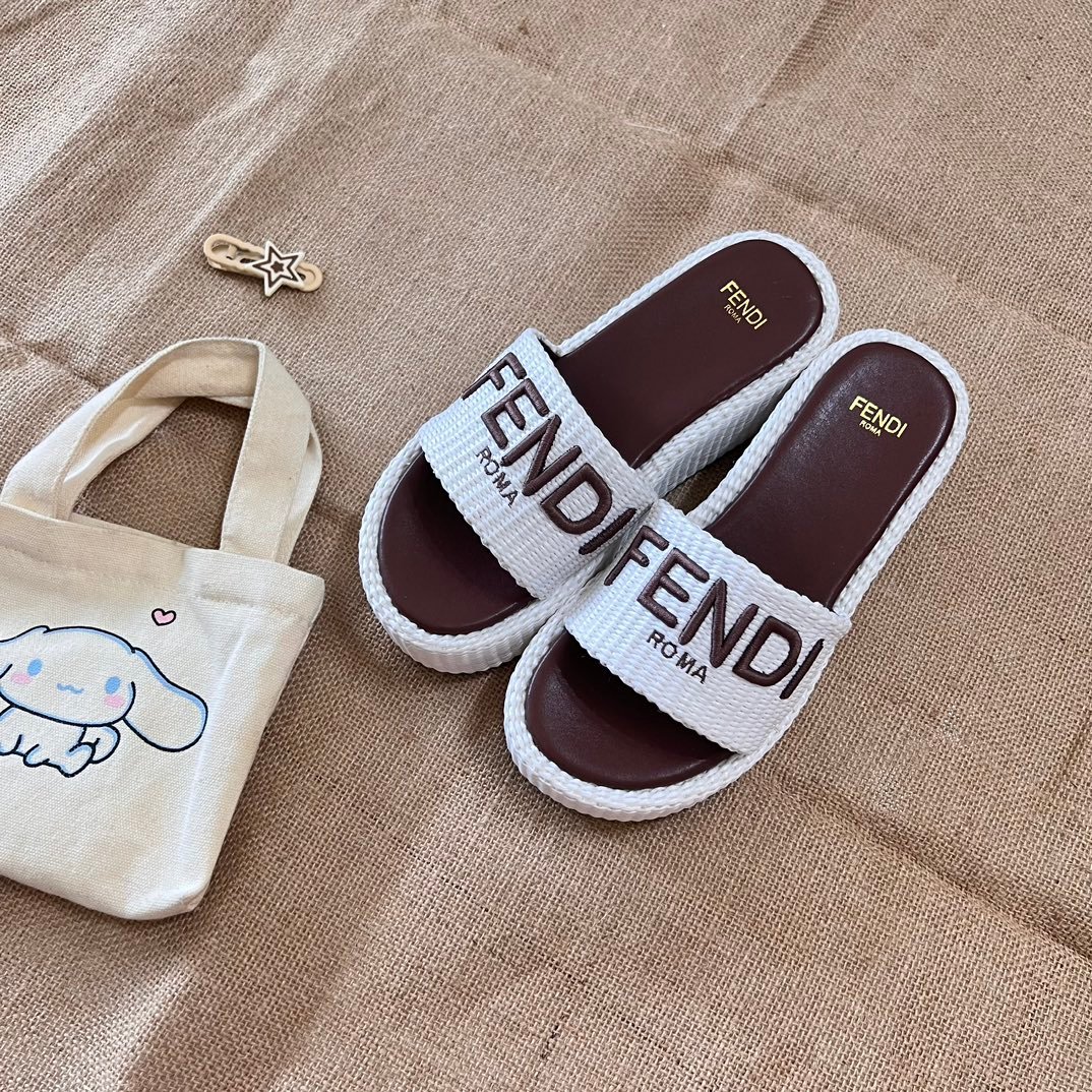FD FD Roma Slides White/Brown - Slides - Image 3