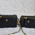 CC Vanity with Chain Black/White Caviar – Borsa