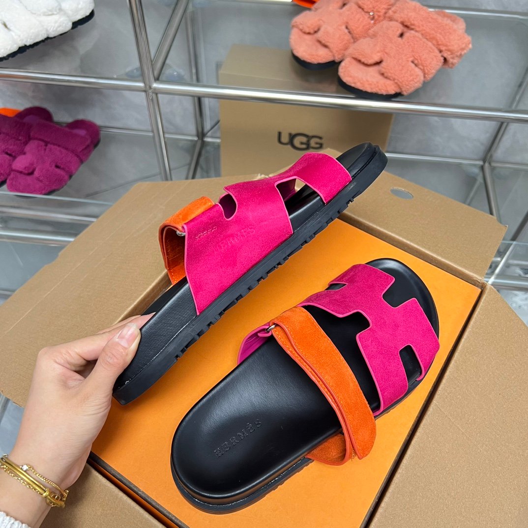 HM Oran Sandals Pink/Orange Suede - Sandals - Image 7